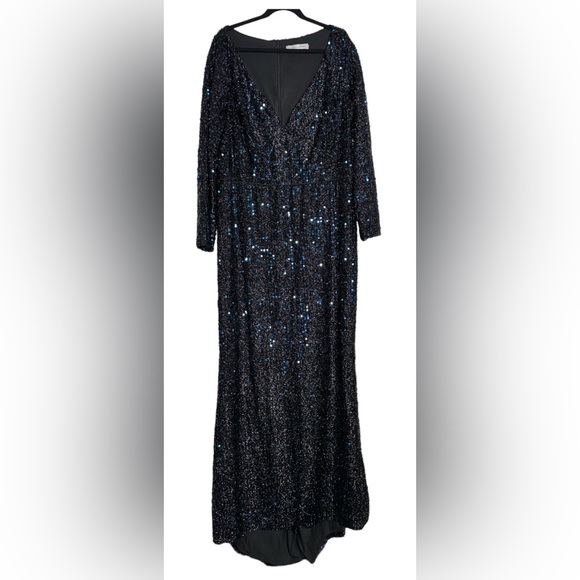👗NWT! Mac Duggal Sequin Long Sleeve Dress - Picture 6 of 10